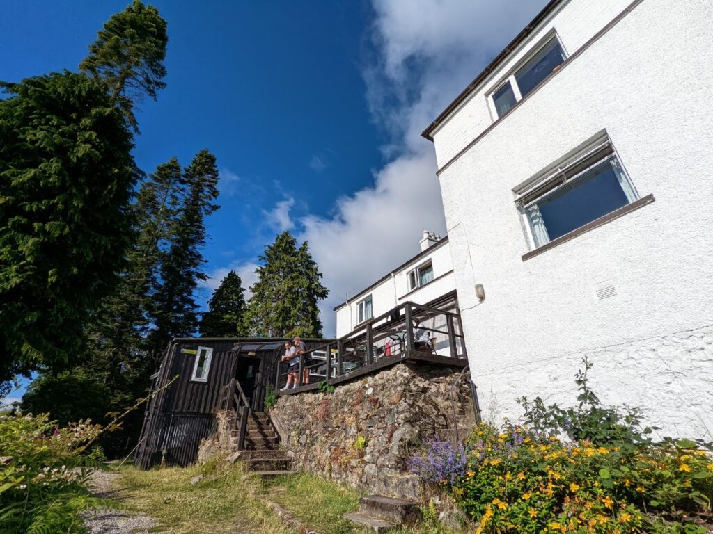 Lochside Hostel from Loch Ness side