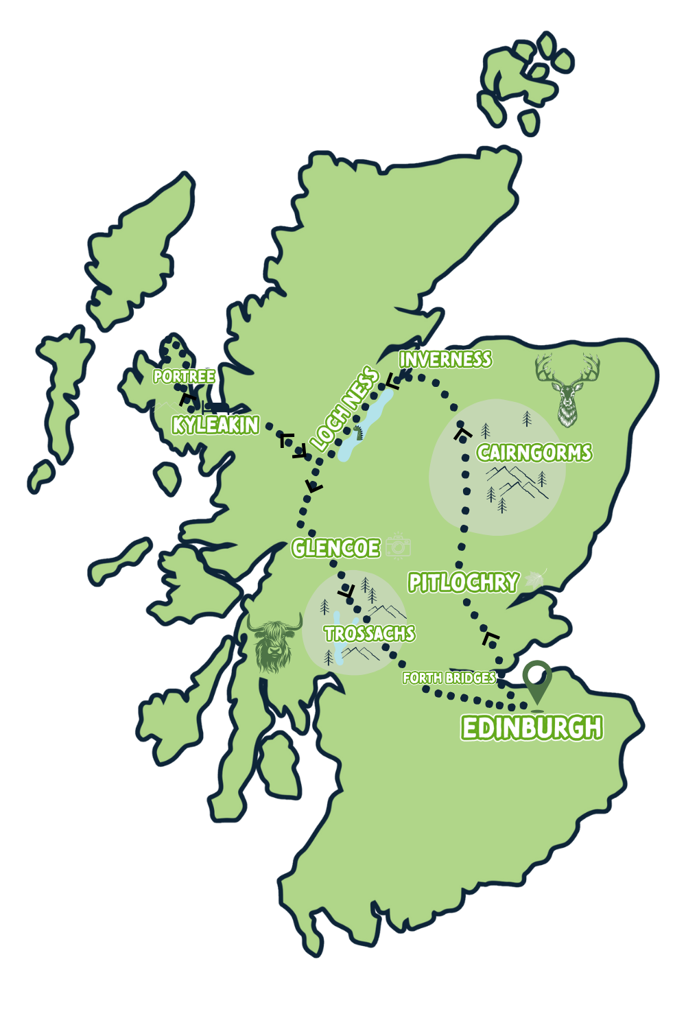 3 Day Isle of Skye Map