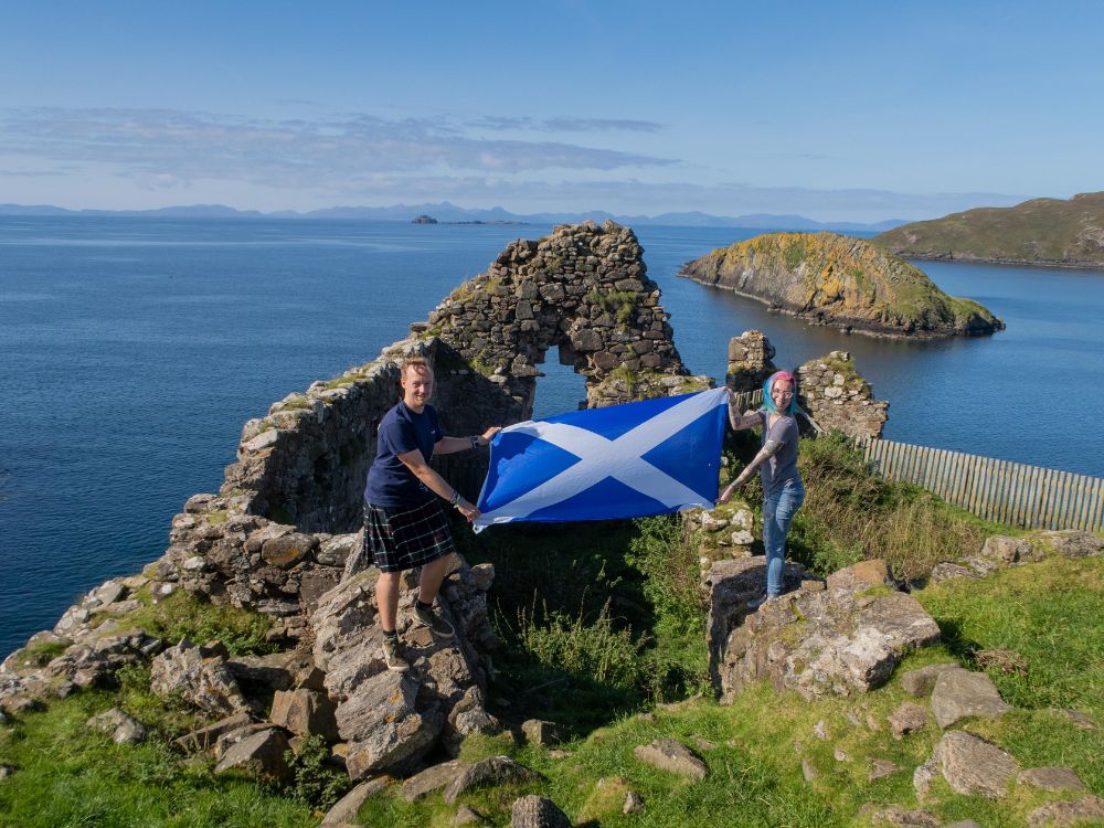 Scotland Flag - Duntulm, Isle of Skye 